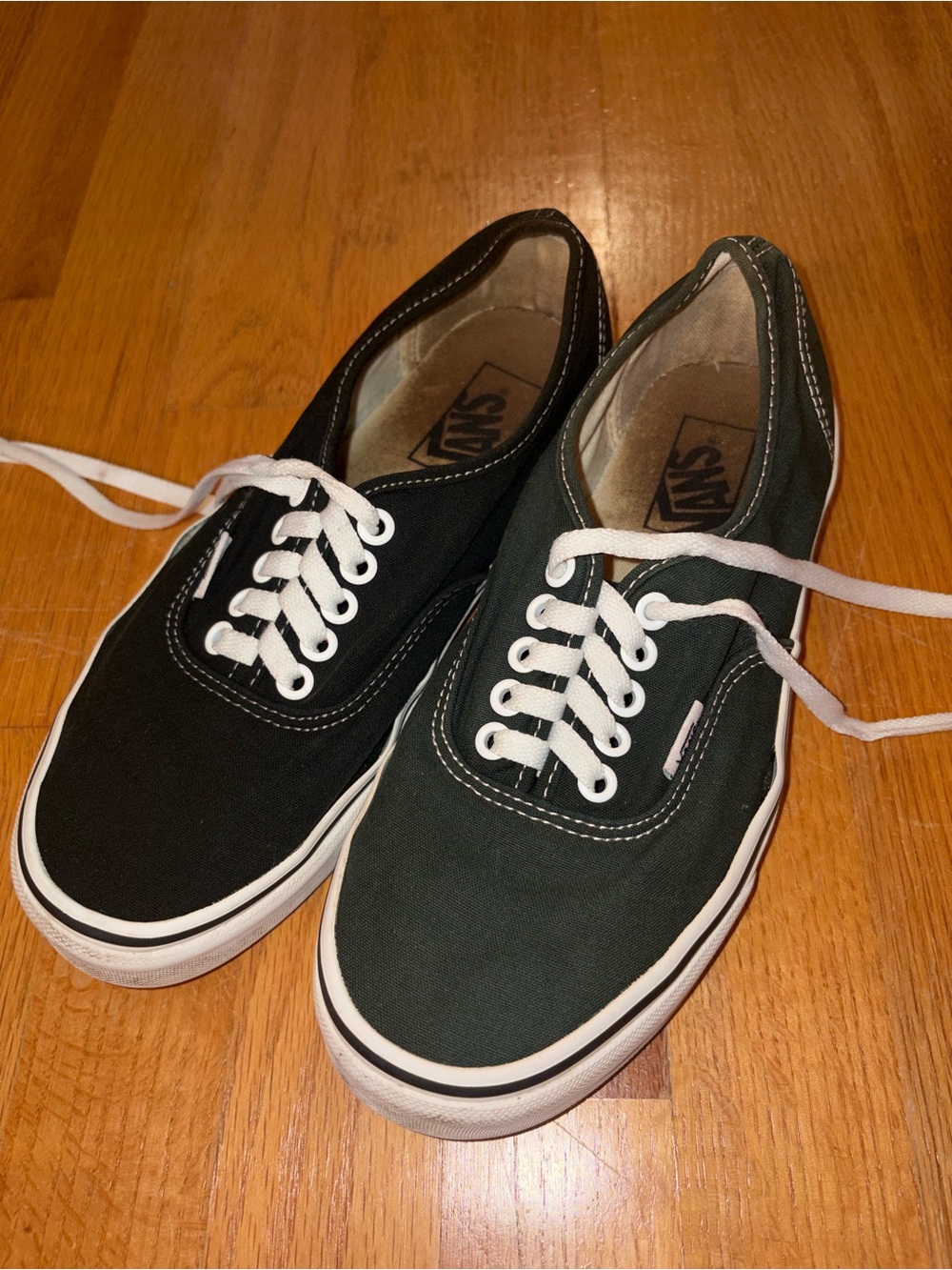 Vans Women's Classic Canvas Lace-Up Sneakers - Dark Green